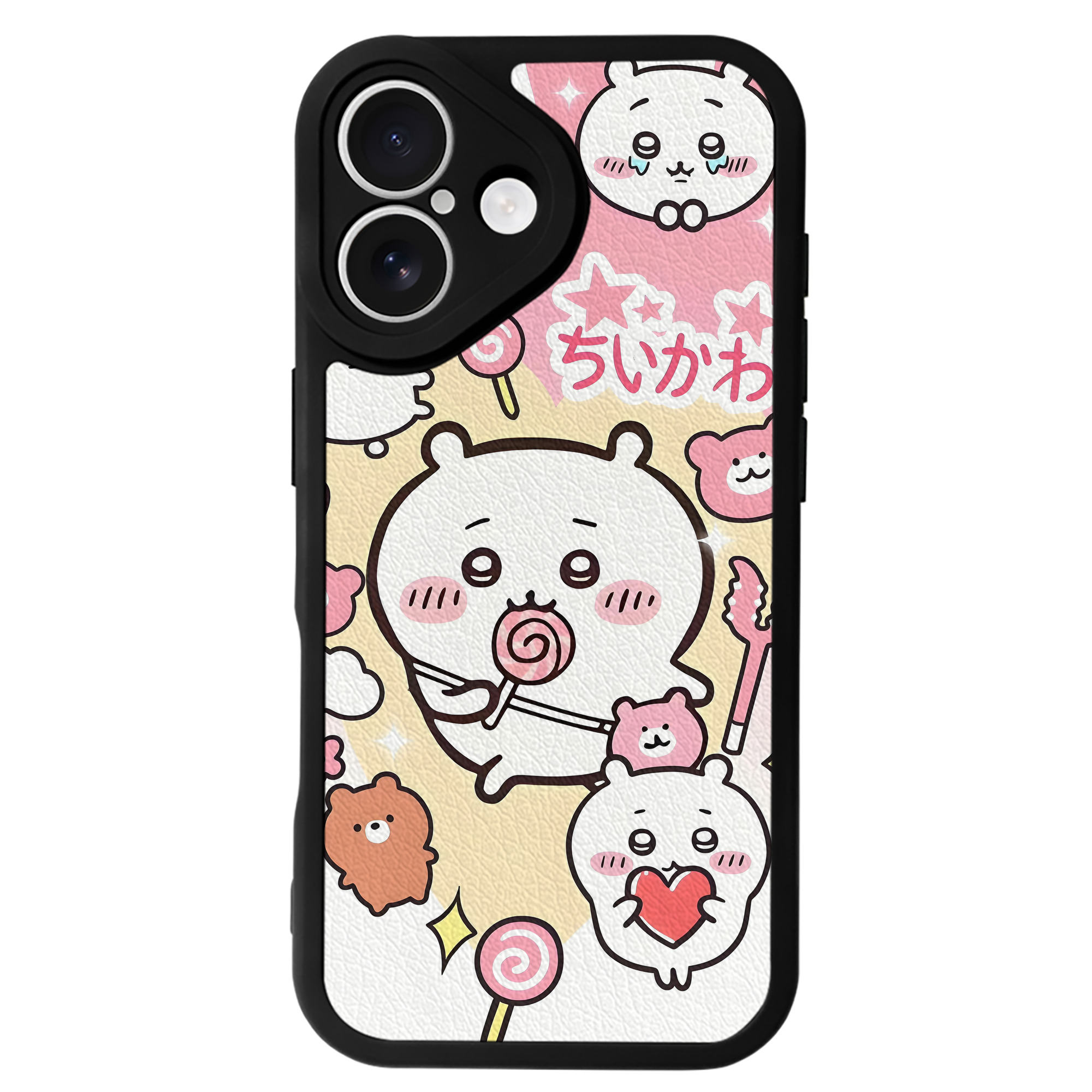 （画像用） ちいかわ Chii-kawa 【iPhone 16シリーズ対応】シリコンスマホケース（レザー調） 材質：シリコン